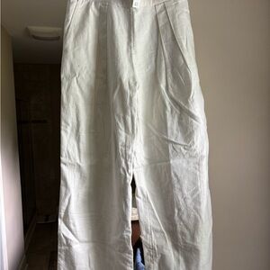 Abercrombie White Linen Pants